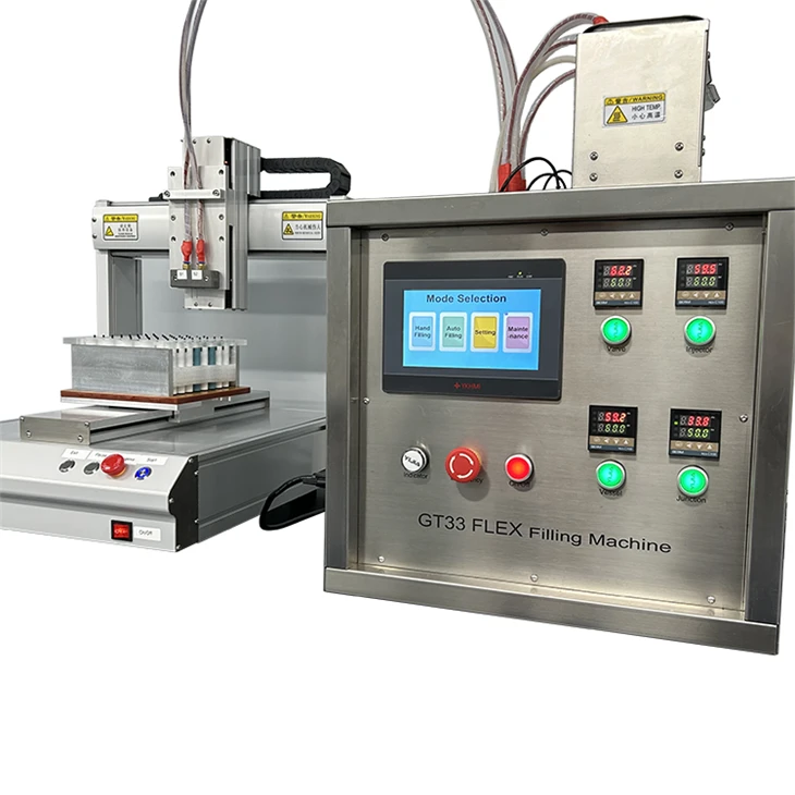 Multi-flavors Fill Oil Machine High Speed Of The 3 Heads Pre-Rolls Vape Cart Oil Fully Automatic Thick HHC Honey Oil Filling Machine - Multi-flavors Distillate Oil Filling Machine